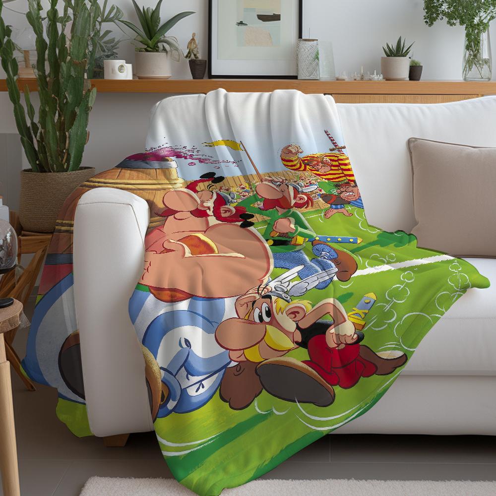 Movie Classics A-Asterix And O-Obelix Vs C-Caesar Blanket Warm And Soft Suitable For Bedroom Living Room Sofa Bed Office Travel
