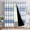 Set Of 2 Abstract Striped Pattern Curtains Multiple Colors Top Living Room Bedroom Decor Rod Pocket Curtain With Grommet Light Blocking Polyester