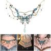 Dainty Butterfly Pendant Tassels Waist Jewelry Dainty Butterfly Pendant Multiayer Waist Chain Elegant Beaded Body Chain
