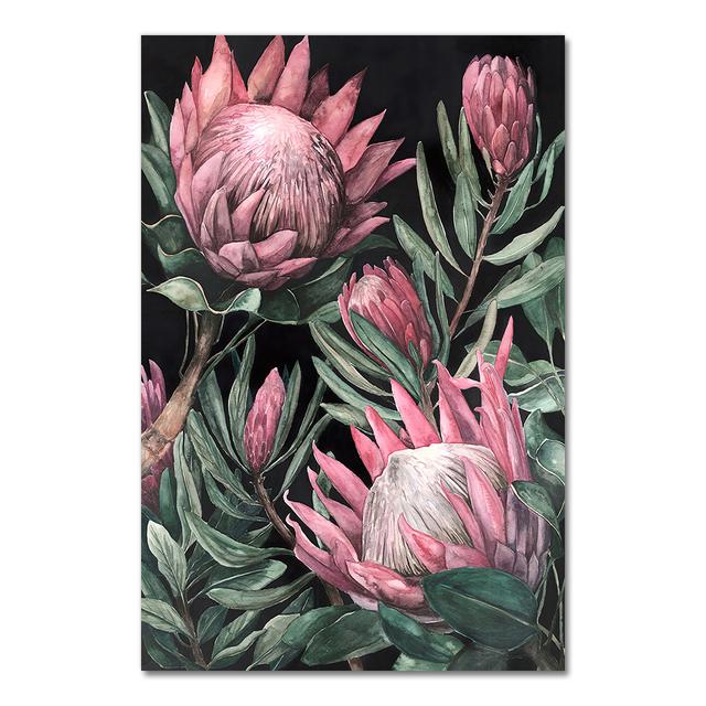 

Скандинавский свежий розовый цветочный креативный английский лист зебры холст живопись искусство абстрактный принт плакат картина настенное украшение дома без рамки 21*30cm