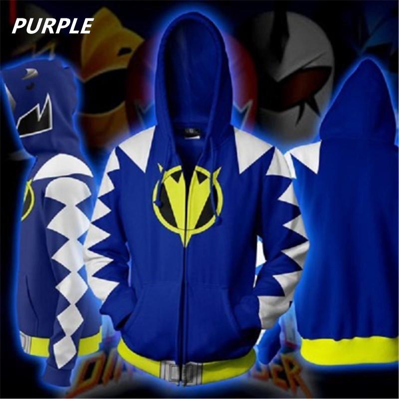 Men Women Sweatshirt Power Rangers Cosplay Hoodie Costume Superhero Cosplay Halloween Party Streetwear Tops