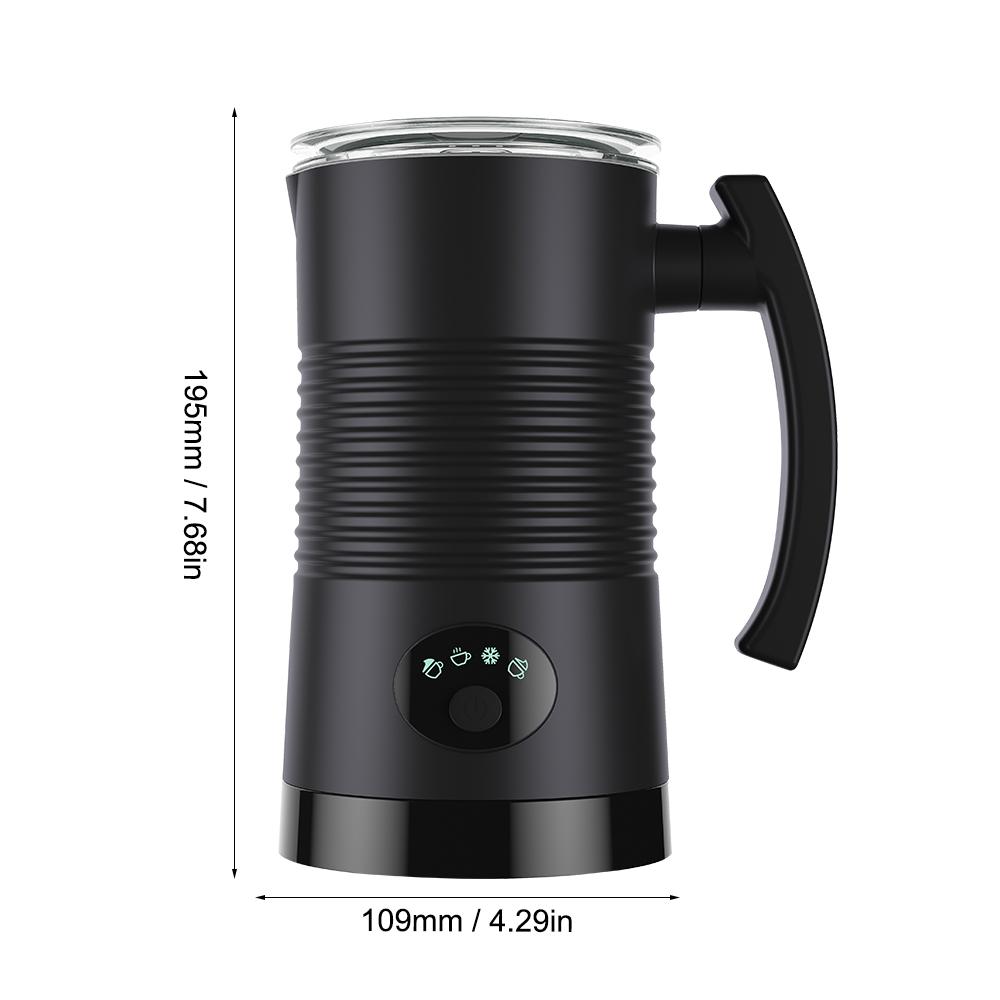 Milk Frother 4 In 1 Hot/Cold Foam Maker 400W Stainless Steel Non-Stick Interior 11.84oz/350ml