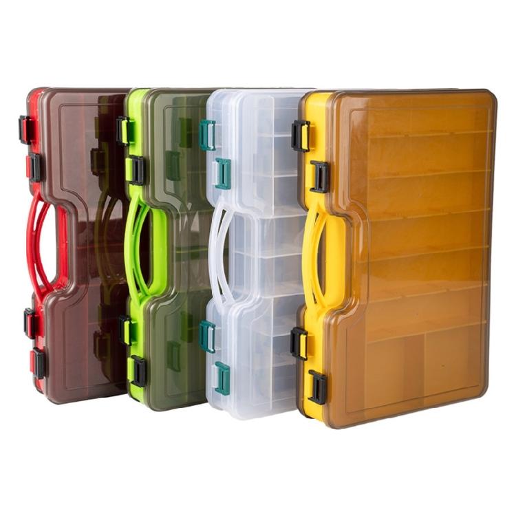 Two Layer Fishing Tool Box  Organizers with Removable Dividers  Baits Accessory Box Plastic Fishing Tool Box