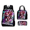 Classic Popular Peculiar Funny Dandadan 3D Printed 3pcs/Set Pupil School Bags Laptop Daypack Backpack Lunch Bag Pencil Case