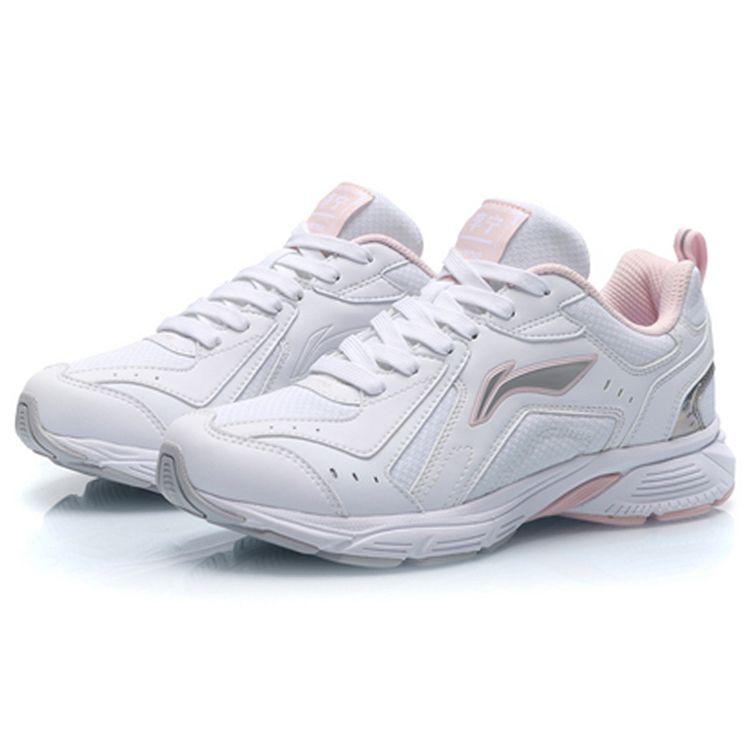Li-Ning Comfortable Daily Low-Top Running Shoes Women sneaker White Light-Pink ARHP148-2
