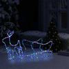 Christmas Decoration: Reindeer and Sled Outdoor Set with 252 LEDs