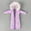 Lila warmer langer Wintermantel für Barbie-Puppen-Outfits, Kleidung, Hoodie, Parka für 1/6 BJD-Puppenjacke, 1:6 Puppenzubehör, Spielzeug
