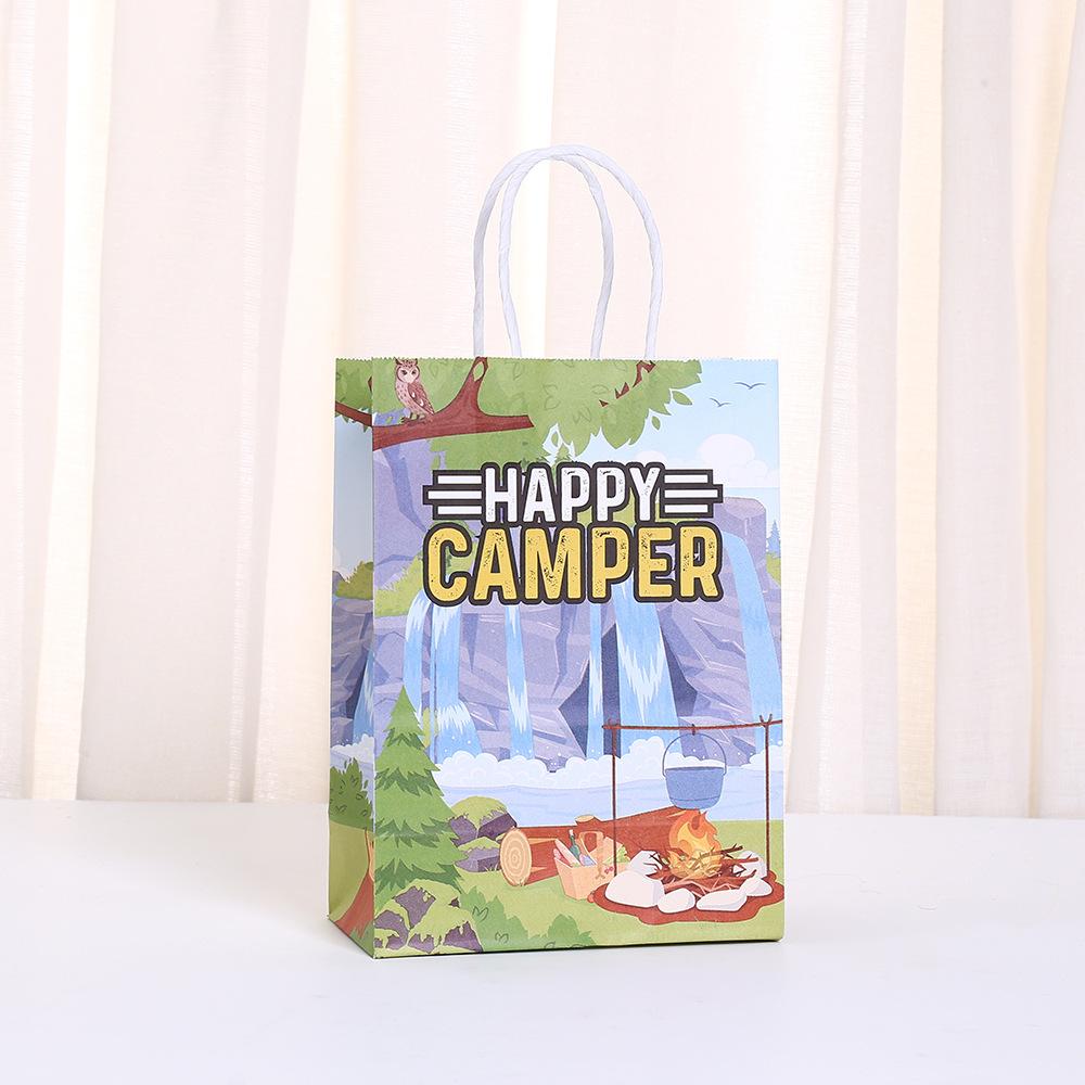 

StoBag, Go Camping Bags for Sweets Adventure-Themed Gift Bags for Outdoor Parties Birthdays Events Packing Food Cookie Candy 30pcs&15x8x21cm