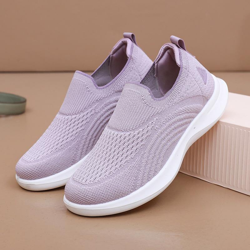 Shoes Women's Spring and Autumn New Women's Shoes Casual Walking Shoes One Pedal Soft-soled Mom Shoes Fashion Sneakers Women