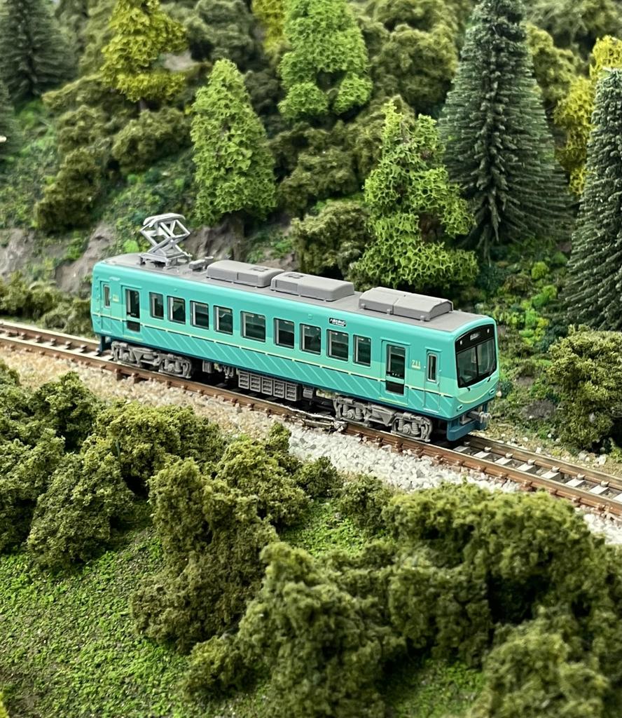 Railway Collection Tetsuro Eizan Railway 700 Series Renewal Car No. 711 Green Diorama Supplies