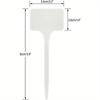 35pcs White T-Shaped Plastic Plant Tags For Outdoor Flower Beds Potted Plants Thickened Extra Large Long Handle Labels