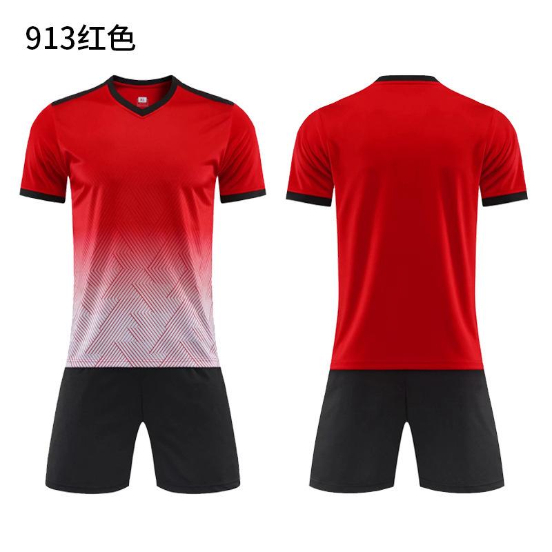 Football Jersey Sports Suit Printed Table Tennis Jersey Men'S Adult Game Training Jersey Children'S Short-Sleeved Jersey Set