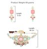 Multicolor Stones & Beads Multistrand Beaded Kundan Choker Necklace Earring & Ring Set For Women