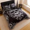 Black White Design Skull Victorian Baroque Gothic Return to The Ancients (1 Comforter +2 Pillowcases Without Pillow Core)At Home
