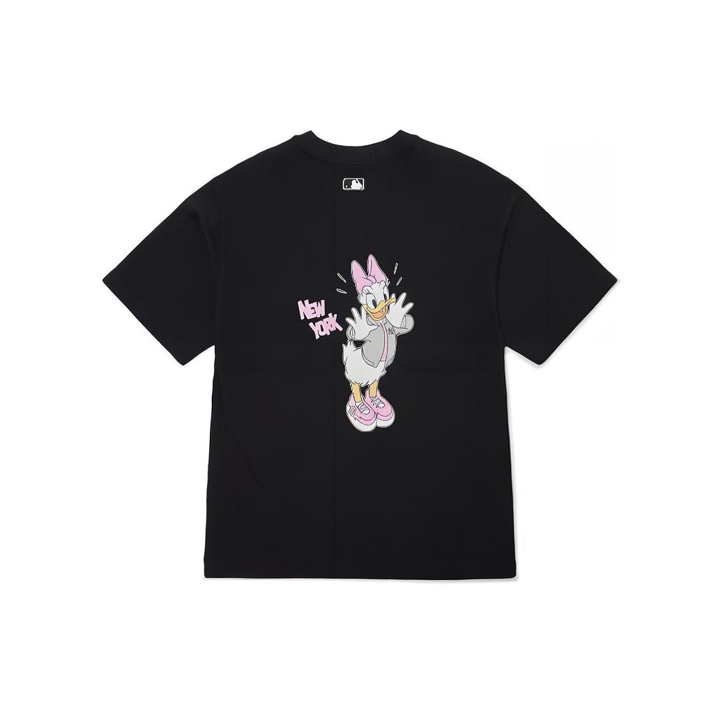 New MLB X Disney Collaboration T Shirts Unisex Black 3ATSD0114-50BKS