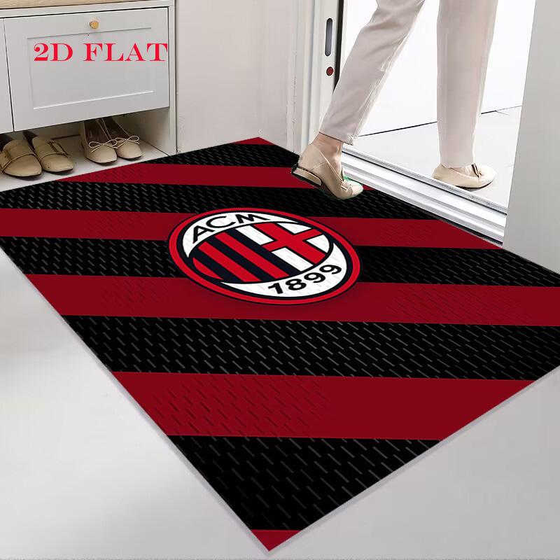 Tappeto Tappeto Logo Milan per Soggiorno Camera da Letto Casa Decorazione Divano, Tappetino Antiscivolo per Giochi Bambini