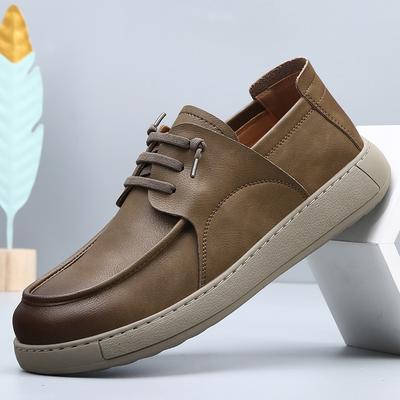 Chaussures Décontractées en Cuir pour Homme Extérieur Plates Designer Business Décontracté Chaussures de Marche Style Britannique à Lacets Chaussures Oxford de Bureau