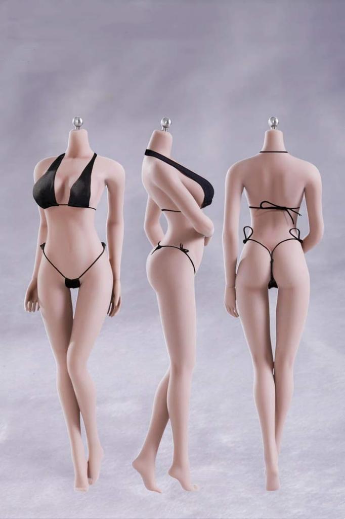 OBEST TBLeague 16 Figure Body Super Flexible Seamless Female Seamless Doll Body Skeleton Reference Model for Painting (S07C Pale Skin Bust Size L)