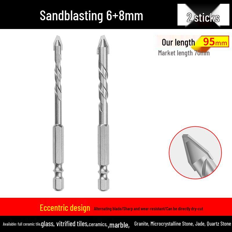 Eccentric Tilting Drill Bit for Marble and Concrete