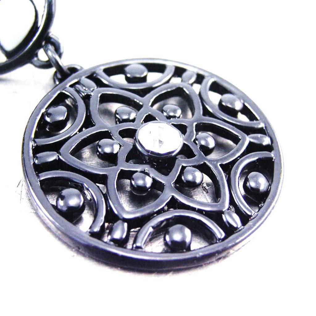 NOA [G5833] - Δημιουργικές Κρεμαστές Μπούκλες 'Carmen' μαύρο λευκό