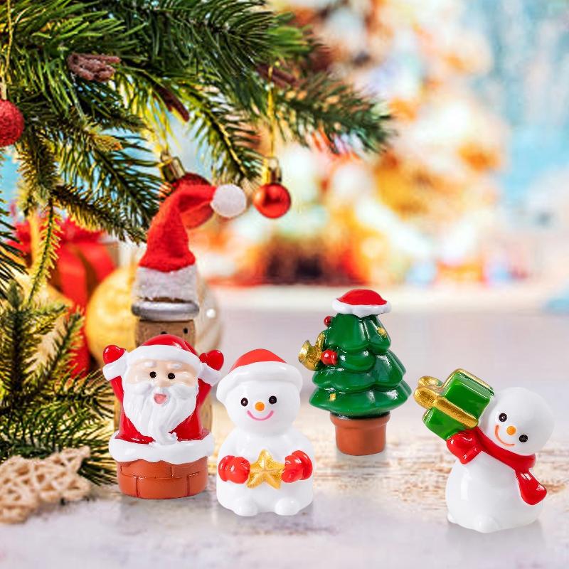 1PC Hand-Painted Holiday Decor Christmas Miniature Figurine Gifts Ornaments Art Crafts Multiple Options Available