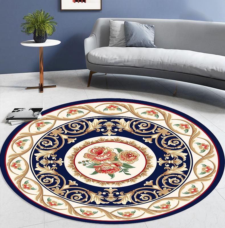 Round Carpet Nordic Bedroom Bedside Carpet Floor Mat Ethnic Style