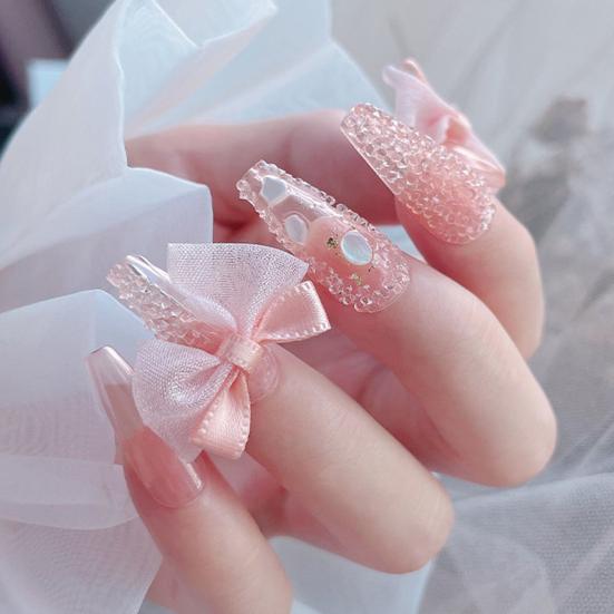 

2 шт. украшения для ногтей, супер мягкие декоративные яркие цвета, стильное 3D украшение с бантом, чехол для телефона, декор для салона