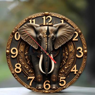 Acrylic Wall Analog Clock Vibrant Pattern Battery Operated Artistics Home Decors J0MC