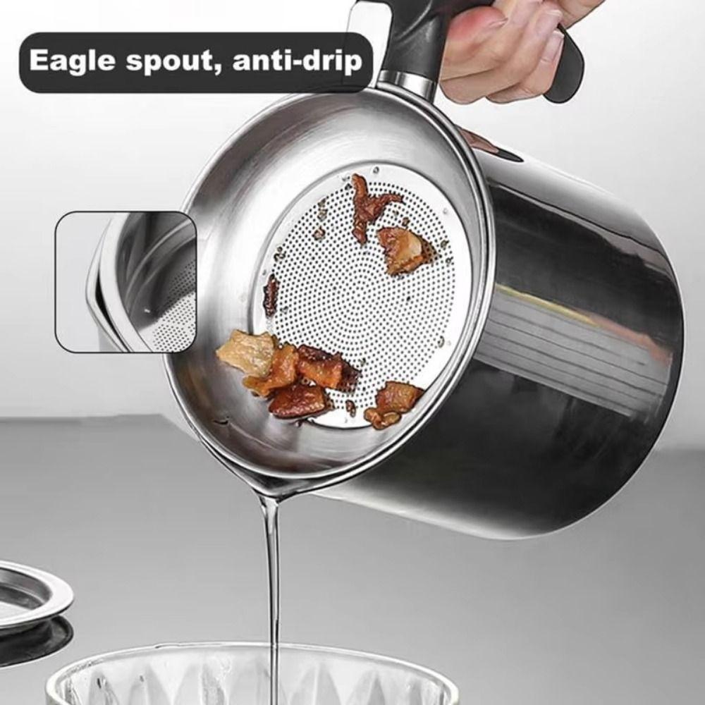 Large Capacity Oil Filtering Pot Anti-Leakage Grease Container Oil Filtration