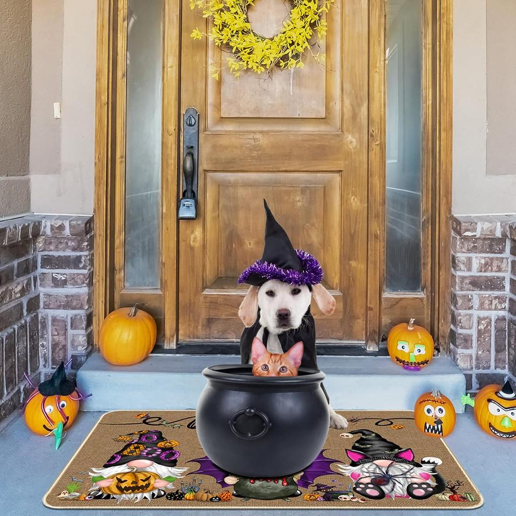 Halloween Goblin Door Mat Holiday Decoration Entrance Welcome Mat Boo Bat Pumpkin Indoor and Outdoor Decorative Carpet
