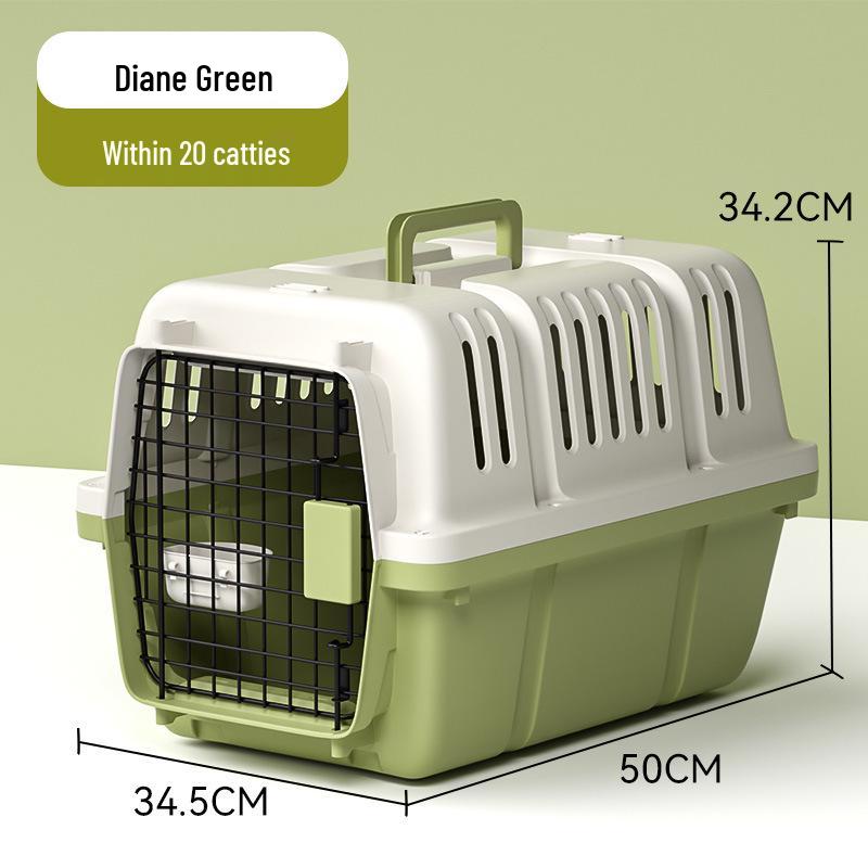 Portable Pet Airline Crate for Small & Medium Cats and Dogs