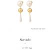 Luxury Elegant Geometric Imitation Pearl Water Drop Pendant Long Female Mosquito Coil Without Ear Piercing Ear Clip