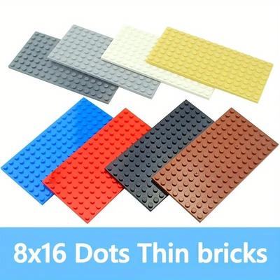 5ks DIY Stavebné bloky Obojstranná základná doska 8x16 bodov 12 farieb Vzdelávacie Kreatívne Veľkosť Kompatibilná s 92438 Hračky pre deti