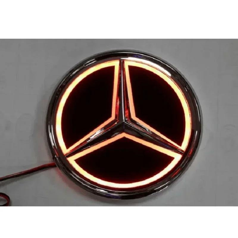 YEW1 9.5cm ABS LED Light Car for Mercedes Benz Badge Rear Trunk Emblem Accessories S350 S300L S A B C E Class GLA GLK