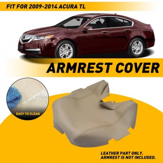 Fits 2009-2014 Acura TL Leather Center Console Lid Armrest Cover Beige Tan