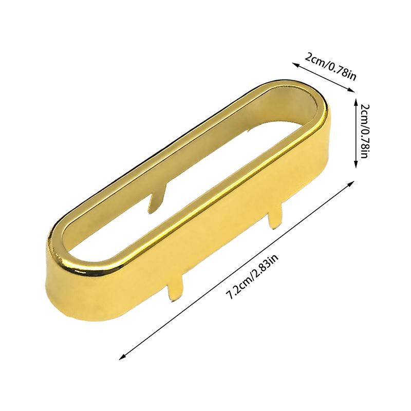 1 Stück Messing-Abdeckung für St Single-Coil Tonabnehmerabdeckung/Deckel/Gehäuse Oben Offen Gitarrenteile 72x20mm Gold/Silber