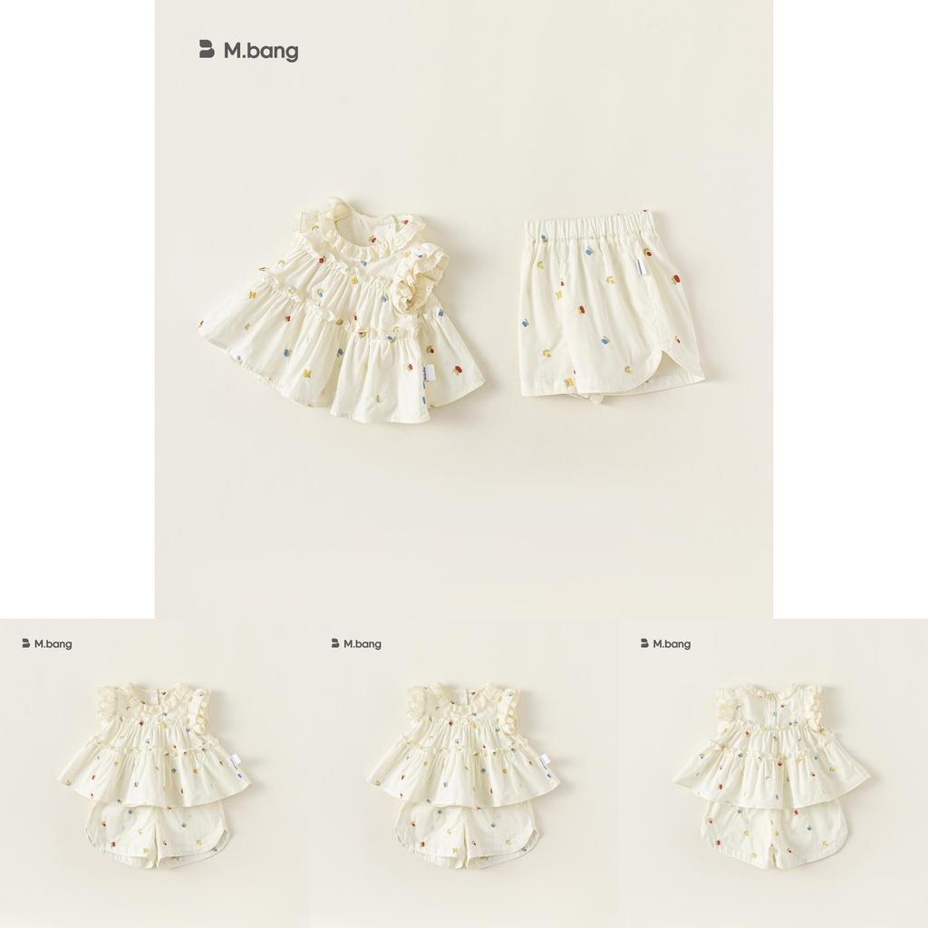 Girl Summer Dress Set With Cotton Fabric And Lace Detail For Toddler Girls 3 To 8 Years