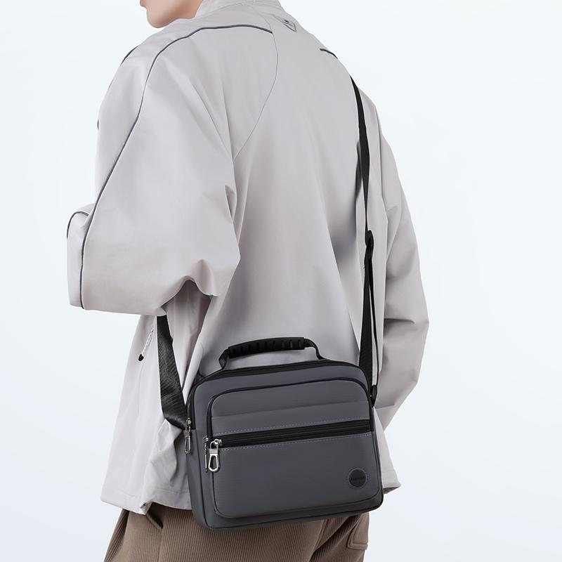 Men's Crossbody Bag Business Waterproof Lightweight Multi-Layer Shoulder Bag