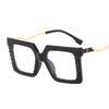 Oversized Square Eyeglass Frames For Women Metal Fashion Computer Optical Lenses Glasses Female Shades Anti-blue Light Spectacle