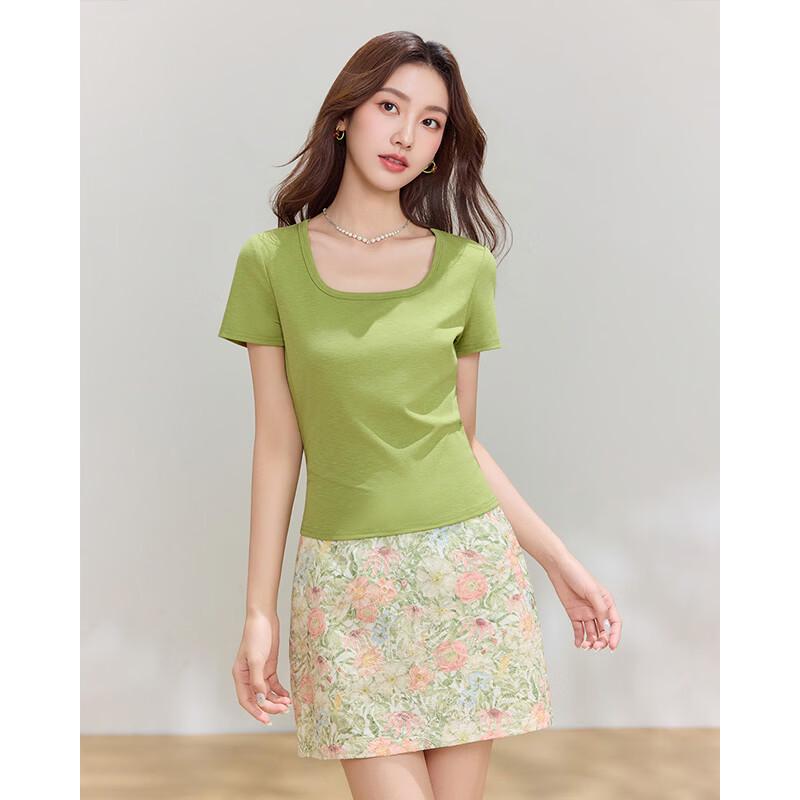 IEF French Style Short-Sleeve Top & Floral Skirt Set