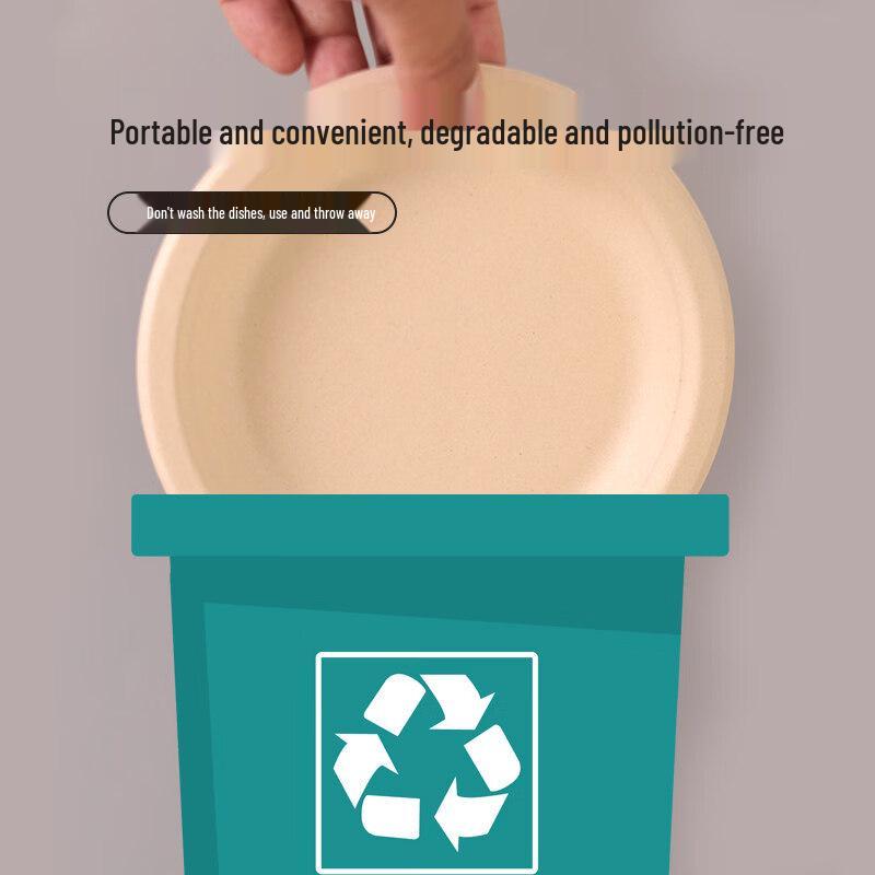 Biodegradable Wheat Straw Disposable Plates & Dishes