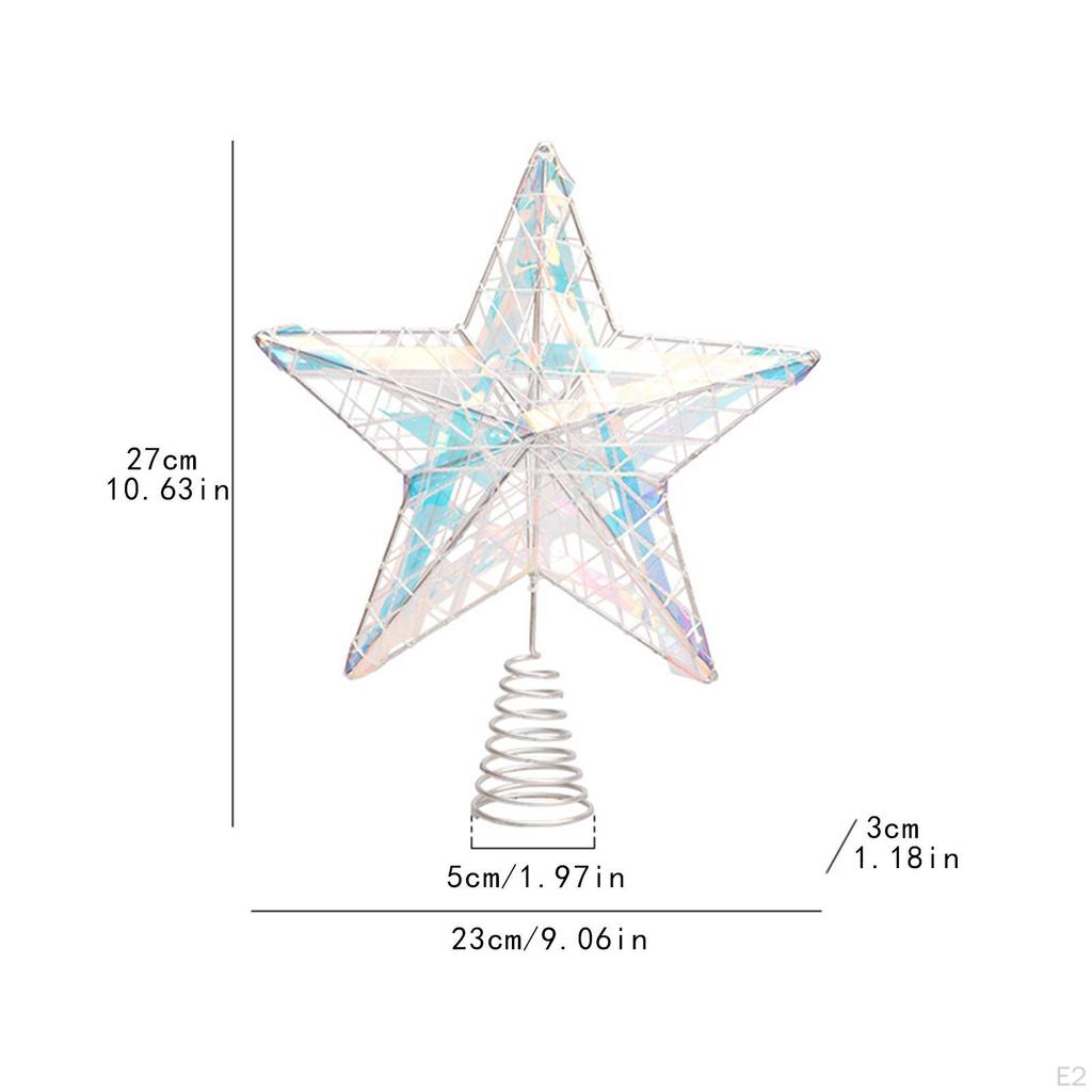Christmas Tree Top Star Decoration Cute Festive Xmas Ornament for Living