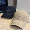New simple washed letter embroidered baseball cap men's and women's versatile cap showing face small sunscreen cap hat