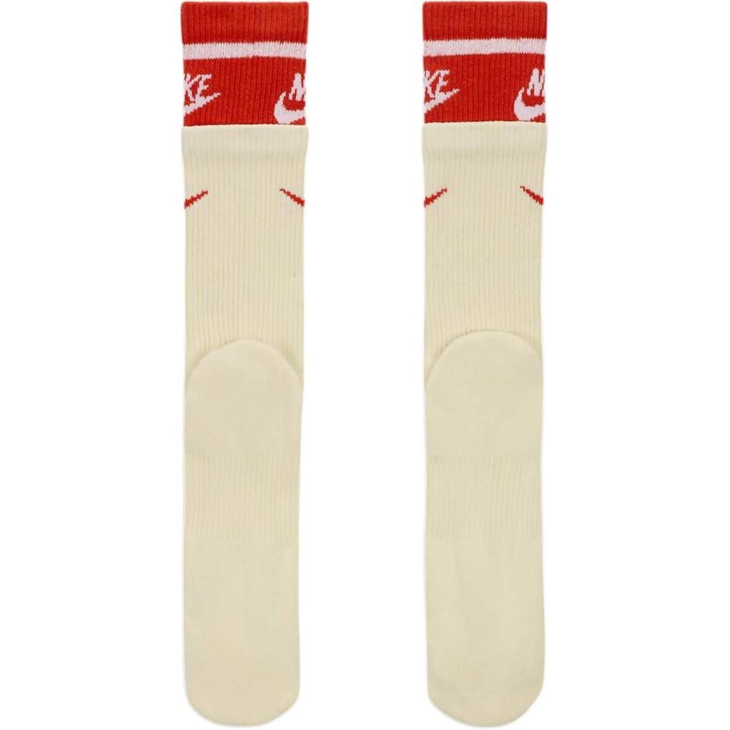 Nike Everyday Plus Crew Socks Unisex 1 Pack Coconut Milk/Passion Red/White FN3148-100