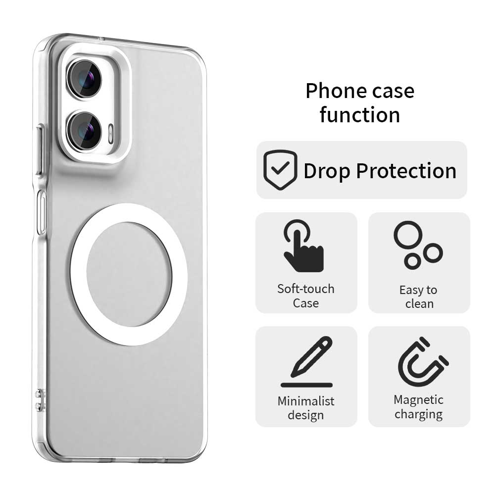 

Чохол для Motorola Moto G35 5G Сумісний з MagSafe PC+TPU+PET Протиударний Чохол для Телефону Purple