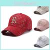 Embroidery R Letter Cotton Baseball Cap Adjustable Breathable Peaked Caps Gift