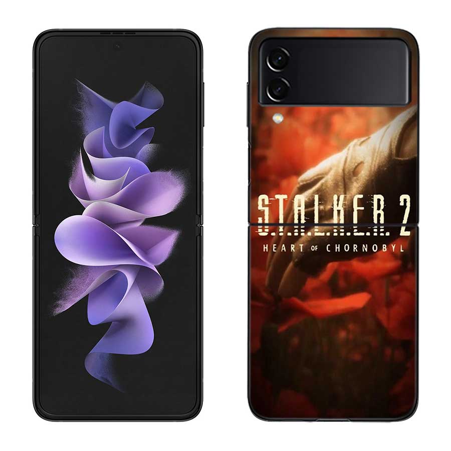 Game Stalker Phone Case For Samsung Z Flip 7 6 5G Galaxy Z Flip 5 4 3 Black Hard Cell Cover Luxury PC Shell Coque