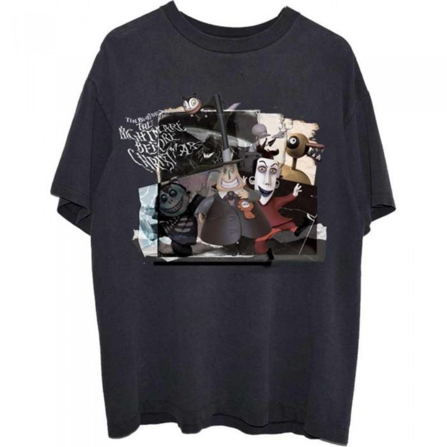 Nightmare Before Christmas Unisex Adult Montage Cotton T-Shirt S