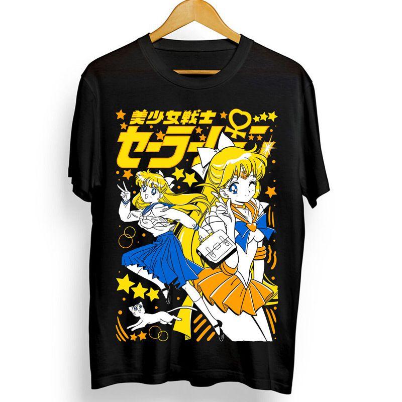 

1992 Japanese Anime Sailor Moon Oversize Japanese Retro Vintage Two-dimensional Direct Injection Short T-shirt 4XL