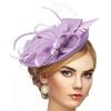 Vintage Exquisite Feathers Fascinator Hat Bowknot Elegant Tea Party Mesh Hair Band Sweet Hair Hoop Bride Headdress Dance Show